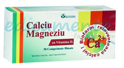 Calciu Magneziu Vit. D3 Comprimate, Comprimate, 30buc