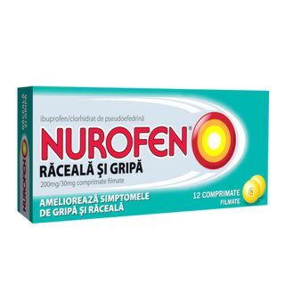 permeabilitet gravid Fremragende Nurofen Raceala & Gripa Comprimate 200mg, Comprimate, 12buc