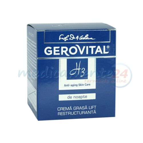 Gerovital H3 Crema Grasa Lift Restructuranta de Noapte, Crema, 30ml