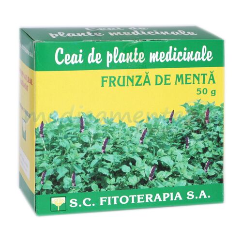 Fitoterapia Ceai Menta, Ceai, 50g