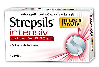 Strepsils Intensiv Miere & Lamaie Comprimate de Supt, Comprimate De Supt, 16buc