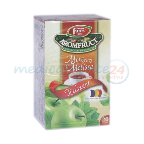 FARES Ceai Mere Verzi si Melissa Relaxant, Pliculete, 20buc