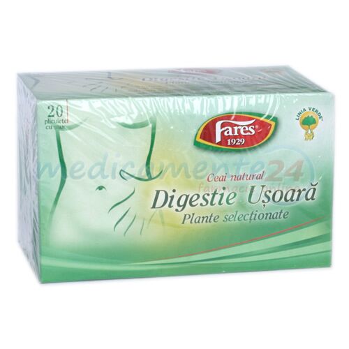 FARES Ceai Digestie Usoara, Pliculete, 20buc
