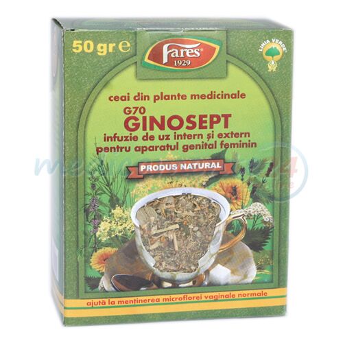 FARES Ginosept Ceai pt. Aparatul Genital Feminin, Punga, 50g