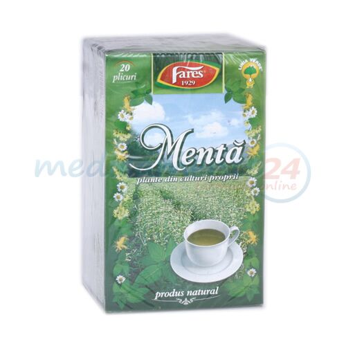 FARES Ceai Menta, Pliculete, 20buc