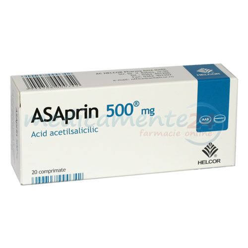 Asaprin 500mg Comprimate, Comprimate, 20buc