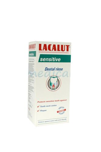 Lacalut Sensitive Anti-Plaque Apa de Gura, Solutie, 250ml