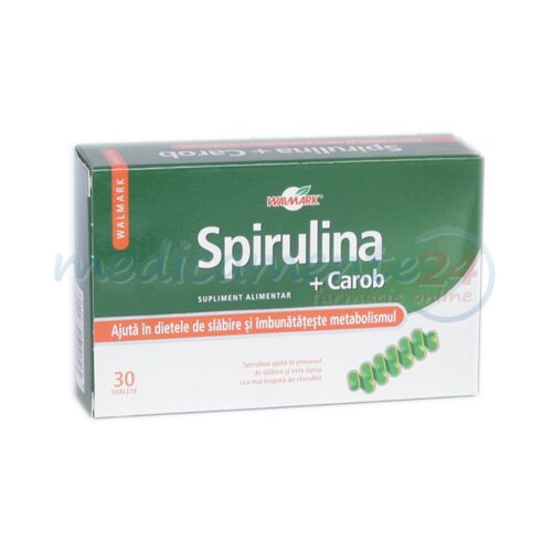 Spirulina + Carob Tablete, Tablete, 30buc