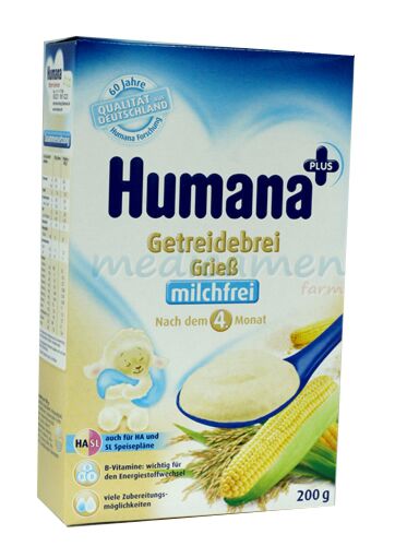 Humana Cereale Gris Fara Lapte, Pulbere, 200g
