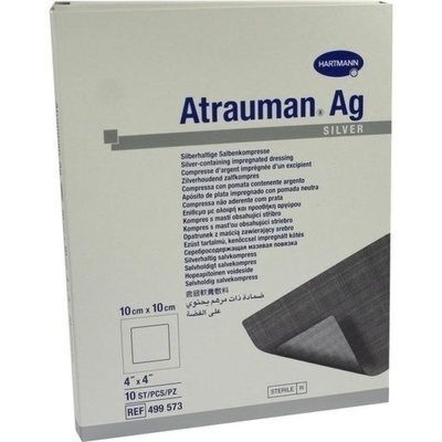 Hartman Atrauman Ag Pansament Impregnat cu Unguent Neutru si Argint 10 x 10cm, Pansament, 10buc