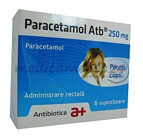 Paracetamol Atb 250mg Supozitoare Copii , Supozitoare, 6buc