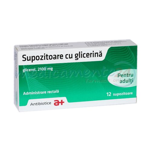 Supozitoare cu Glicerina Pentru Adulti, Supozitoare, 12buc