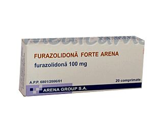 Furazolidona Forte 100mg Comprimate, Comprimate, 20buc