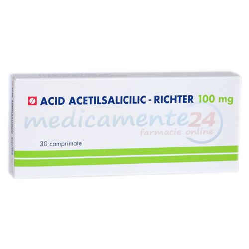 Acid Acetilsalicilic 100 mg Comprimate, Comprimate, 30buc