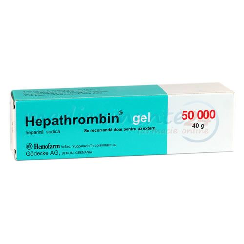 Hepathrombin 50000UI/g Gel, Gel, 40g