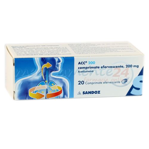 ACC 200 Comprimate Efervescente 200mg, Comprimate Efervescente, 20buc