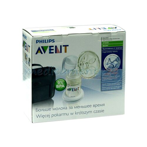 AVENT Pompa Manuala Pentru San - 0% BPA - Set De Calatorie, Kit, 1buc