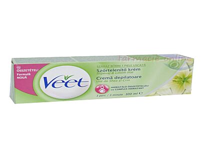 VEET Crema Epilatoare Shea si Crin pt Piele Uscata, Crema, 100ml