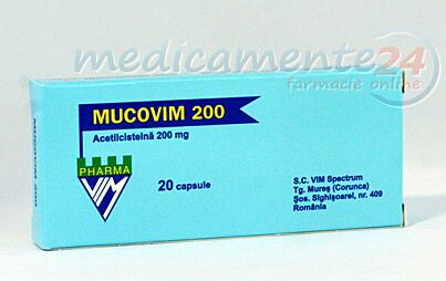 Mucovim 200mg Capsule, Capsule, 20buc