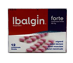 Ibalgin Forte 400mg Comprimate, Comprimate, 12buc