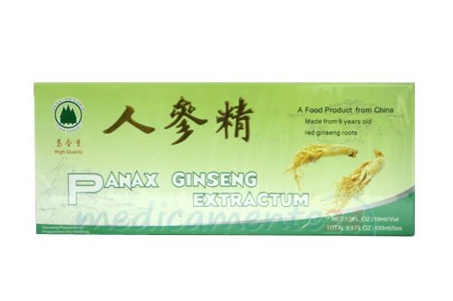 Panax Ginseng Extractum Fiole 10ml, Fiole, 10buc