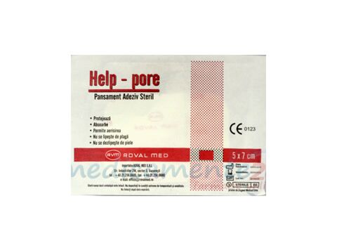 Pansament Adeziv Steril 5cm x 7cm, Pansament, 1buc