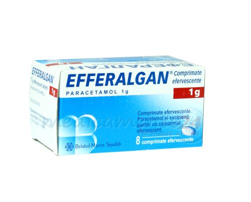 Efferalgan 1g Comprimate Efervescente, Comprimate Efervescente, 8buc