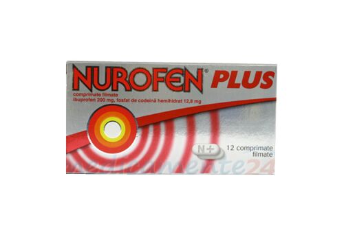 Nurofen Plus 200mg Comprimate, Comprimate, 12buc