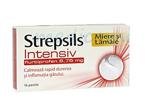 Strepsils Intensiv Miere & Lamaie Comprimate de Supt, Comprimate De Supt, 24buc
