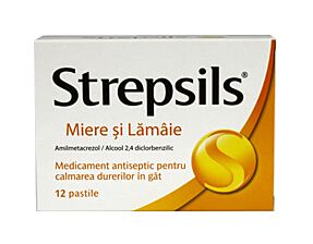Strepsils Miere si Lamaie Comprimate de Supt, Comprimate De Supt, 12buc