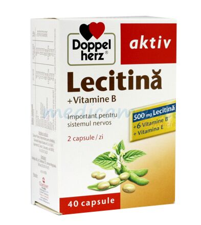 Doppelherz Lecitina Cu Vitaminele B si E Capsule, Capsule, 40buc