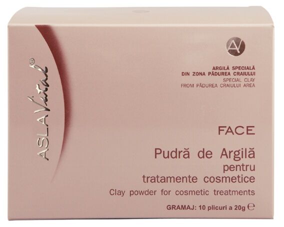 ASLAVITAL Pudra de Argila 20g, Pliculete, 10buc