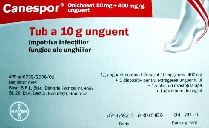 Canespor Onichoset Unghii Unguent, Unguent, 10g