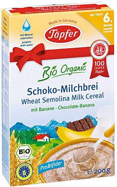 Topfer Cereale Gris Lapte Ciocolata Banane, Pulbere, 200g
