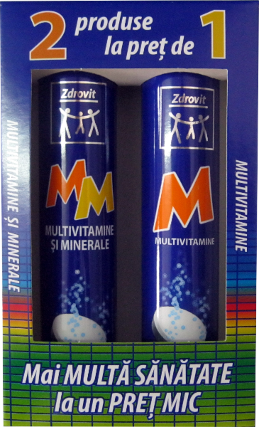 Zdrovit Multivitamine si Minerale ,Comprimate Efervescente, 20buc