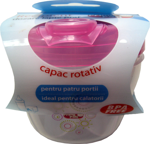 Primii Pasi Recipient Dozare Lapte Praf cu 3 Compartimente, Recipient Dozare, 1buc