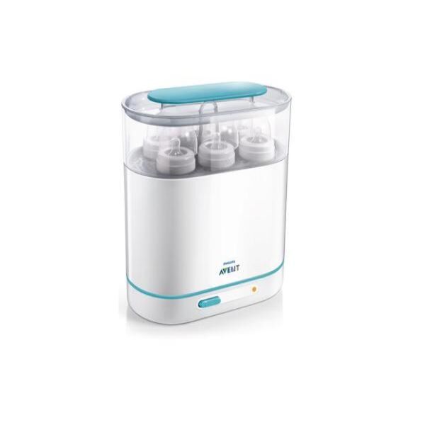 AVENT Sterilizator Electric cu Aburi 3 in 1 cu Accesorii Incluse, Sterilizator,1 buc