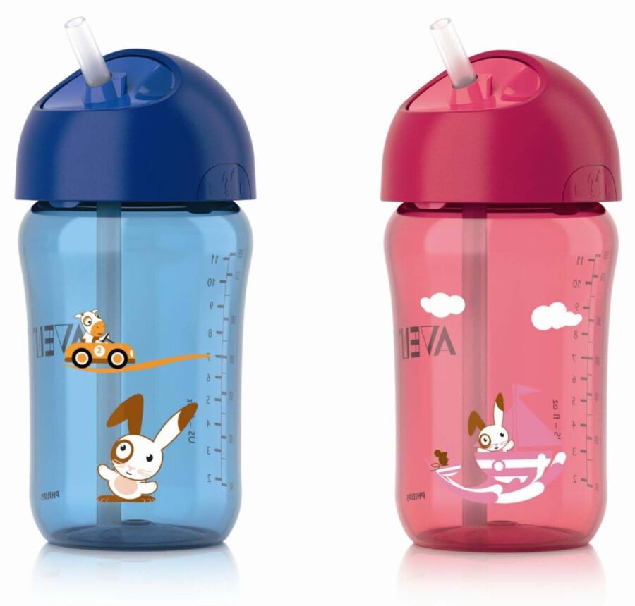 AVENT Cana cu Pai +18 luni 340ml, Cana Antiscurgere, 1buc