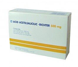 Acid Acetilsalicilic-Richter 500 mg, Comprimate, Comprimate, 30buc