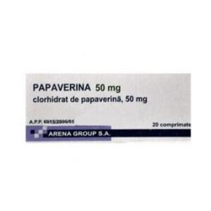Papaverina 50mg Comprimate, Comprimate, 20buc