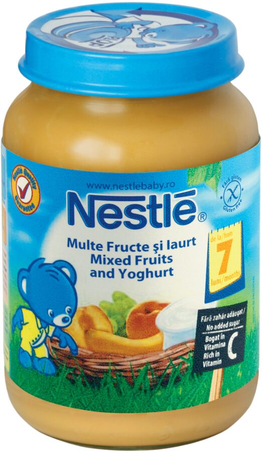 NESTLE Piure Multe Fructe si Iaurt, Piure, 190g