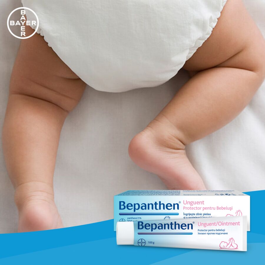 Bepanthen Unguent 100gr – Ingrijeste si protejeaza pielea impotriva iritatiilor de scutec