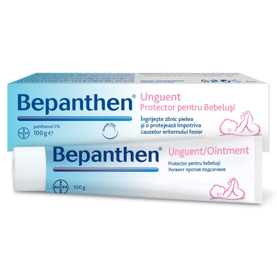 Bepanthen Unguent 100gr – Ingrijeste si protejeaza pielea impotriva iritatiilor de scutec