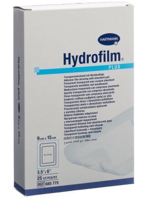 Hartman Hydrofilm Plus Plasture cu Corp Absorbant Rezistent la Apa 9 x 15 cm, Plasture, 25buc