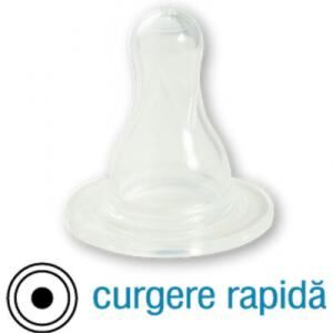 Primii Pasi Tetine Silicon Rotunde, Curgere Rapida, Tetine, 2buc