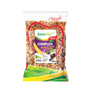 Sano Vita Complex Fulgi Cereale Cu Stafide, Complex, 500gr