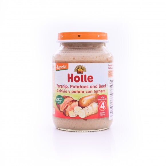 HOLLE BABY FOOD BIO Piure de Pastarnac Cartofi si Carne de Vita, Piure, 190g
