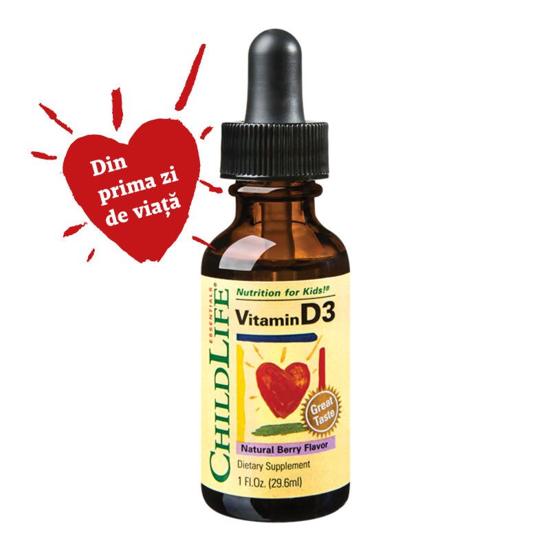 Secom Vitamina D3 Picaturi Cu Gust De Fructe, Picaturi, 29.60ml