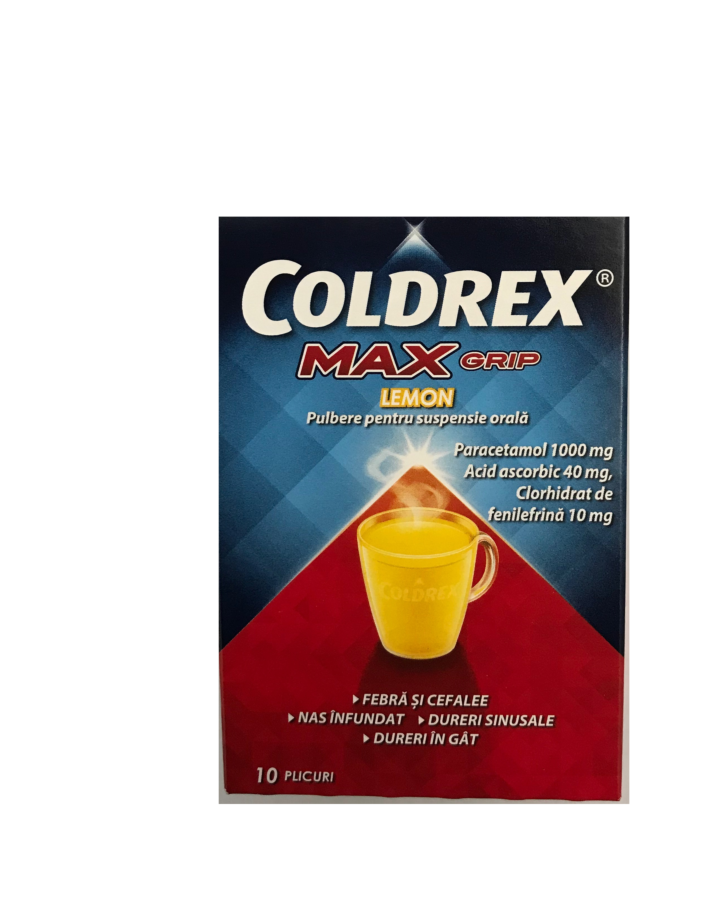 Coldrex Maxgrip Lemon Pulbere Pentru Solutie Orala, Plicuri, 10 buc.