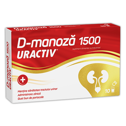 Uractiv D-Manoza 1500mg Pulbere, Plicuri, 10buc